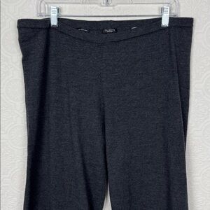 Talbots Charcoal Knit Wide-Leg Pants